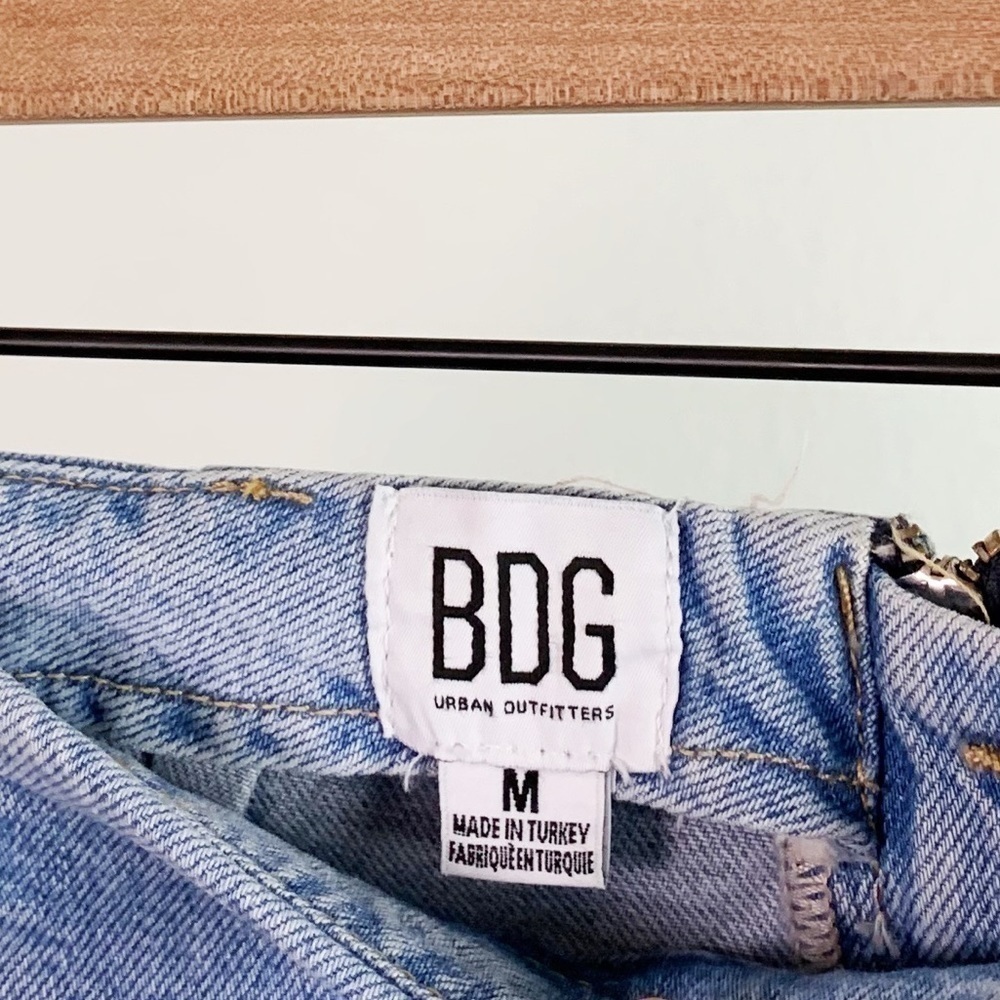 NWT Urban Outfitters UO BDG Rebecca Lace Up Denim Mini Skirt Light Wash - Picture 5 of 8